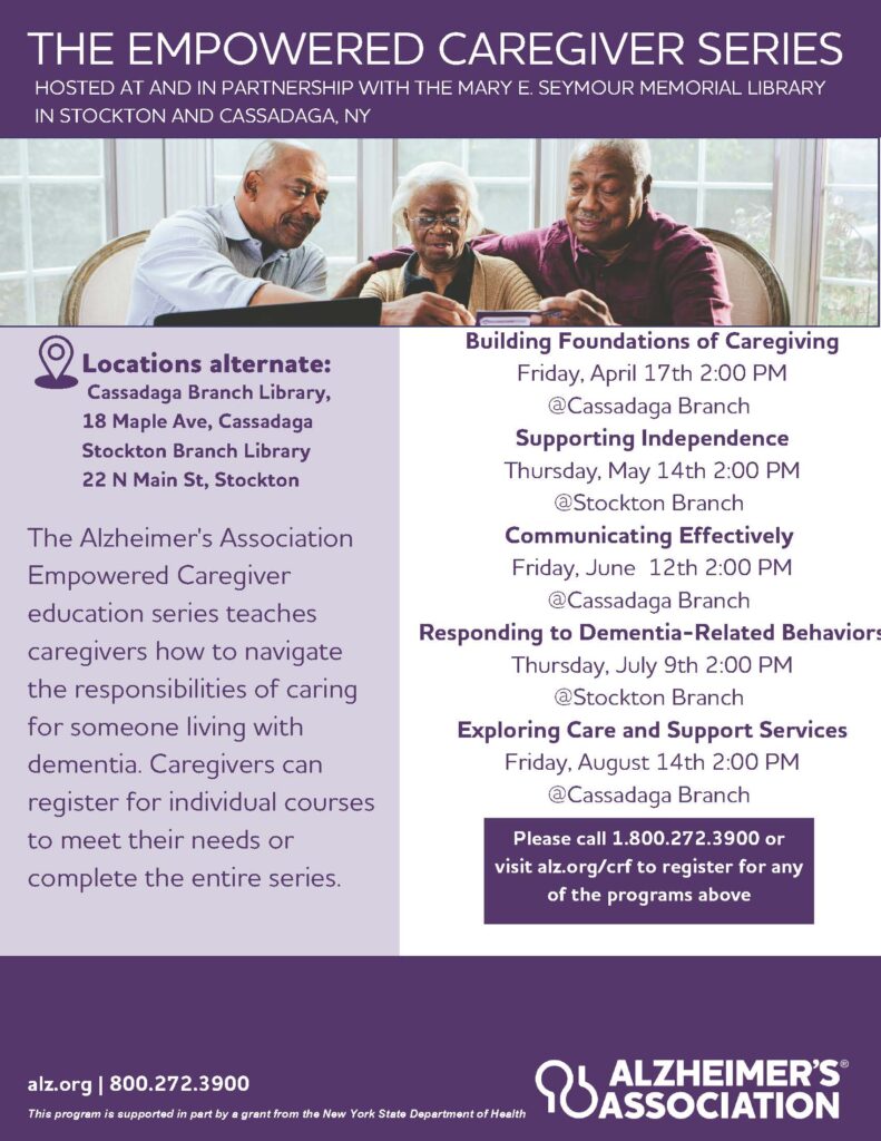 Join us for this interactive and supportive class on Responding to Dementia-Related Behaviors.