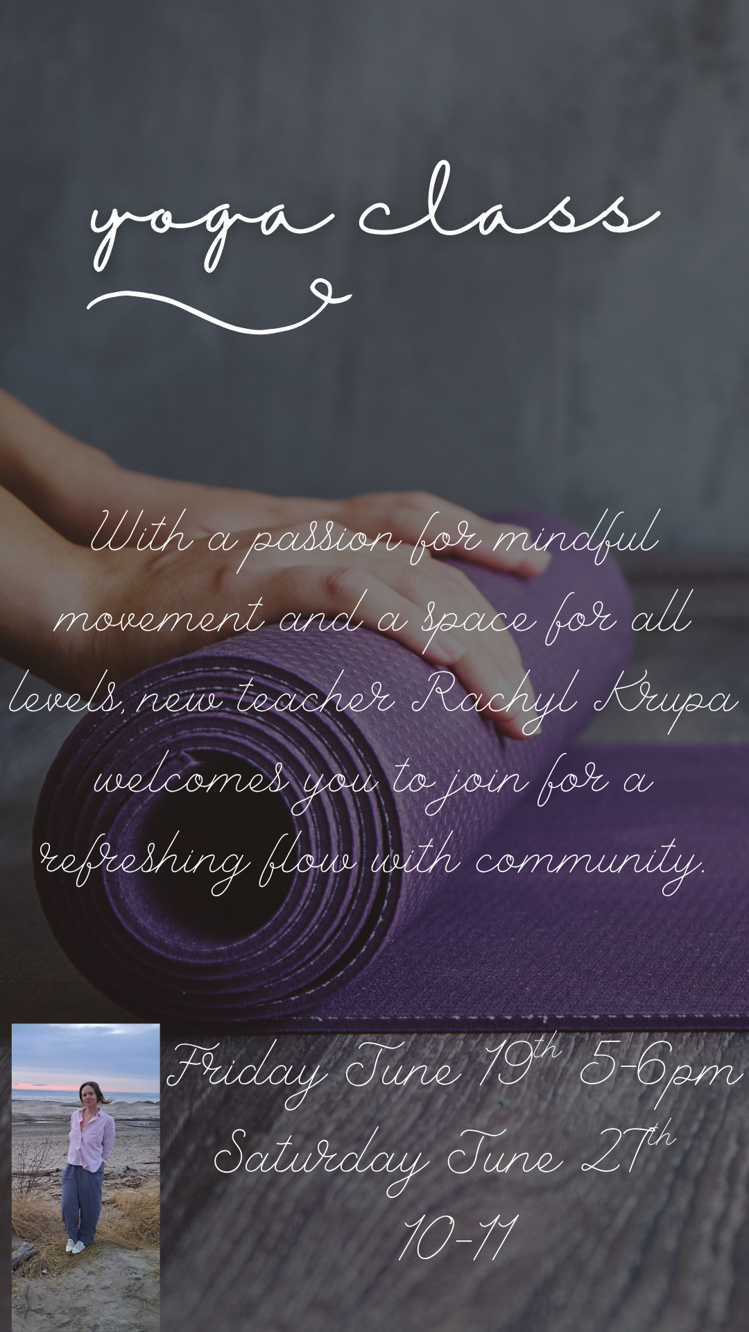 A beginner's Yoga Class with teacher Rachel Krupa. Classes will be on Friday, June 19th from 5-6pm & Saturday, June 27th 10-11 at the Cassadaga Library Branch. RSVP to 716-595-3822