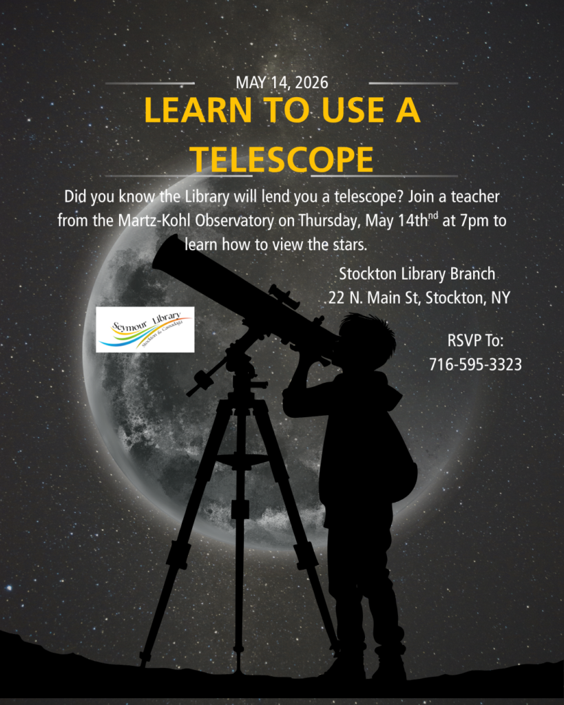 Telescope Training on Thursday, May 14th at 2pm.